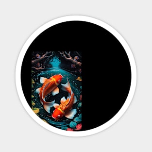 Two Koi Fish | T Shirt Design Magnet